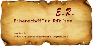 Eibenschütz Rózsa névjegykártya
